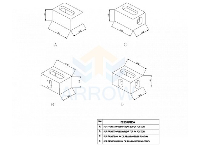 CORNER CASTING_CORNER FITTING_ISO 1161 Standard Corner Container Casting